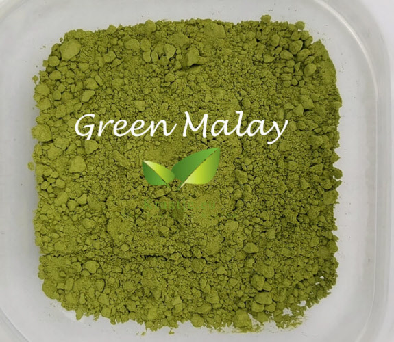 Polvo verde de kratom Malay de Kraatje