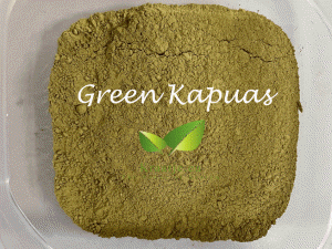 Green Hulu Kapuas Kratom powder by Kraatje