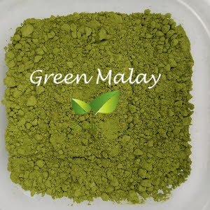 Green Malay Kratom powder by Kraatje